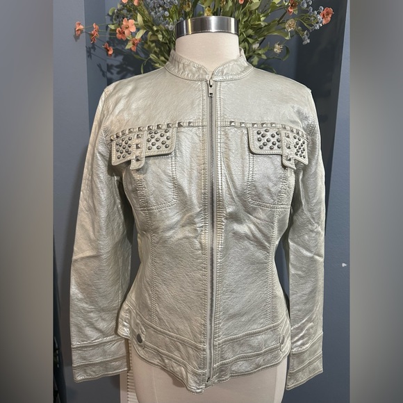 V Cristina Jackets & Coats V Cristina Faux Leather Jacket Light